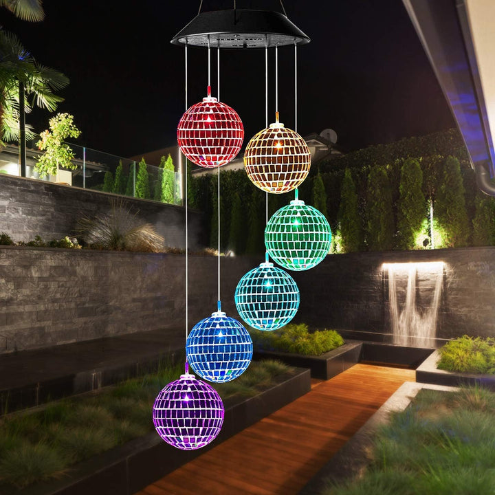 Solar-Powered Hanging Hummingbird LED Wind Chime With Color-Changing RGB Acrylic Birds And Weatherproof Top Stornfield