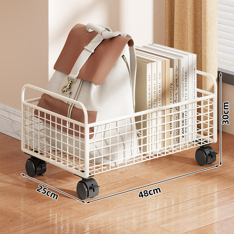 Vertical Grid-Mesh Double-Layer Desktop Book and Stationery Organizer