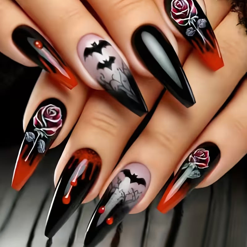 Halloween-Themed Art Press-On Nails Stornfield