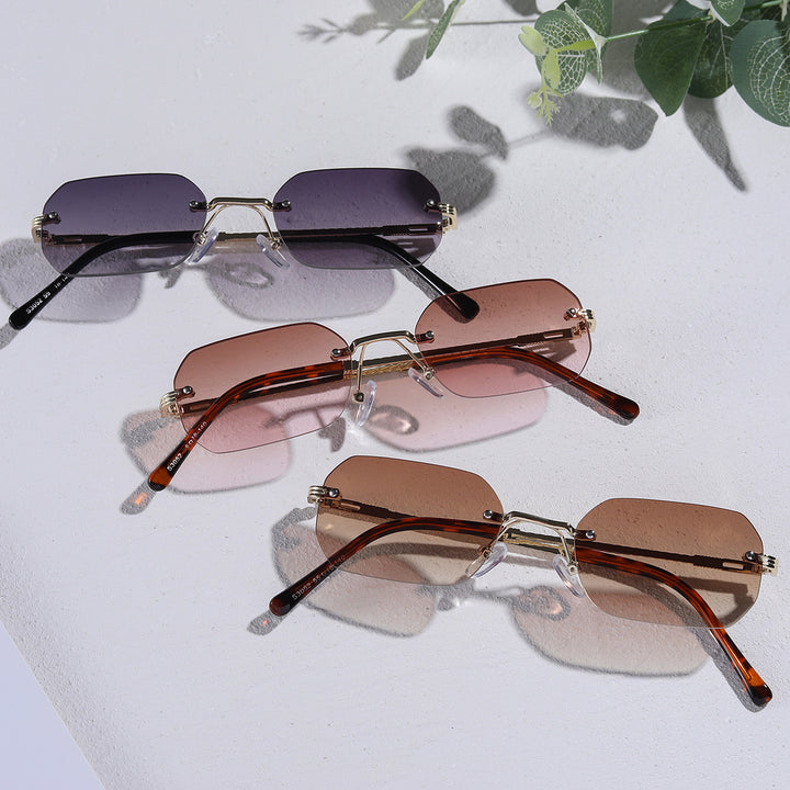 Women’s geometric sunglasses with filigree metal frame Stornfield