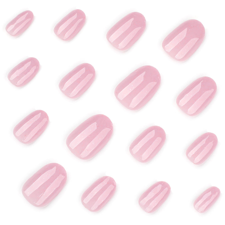Artificial nail extensions with glitter accents Stornfield