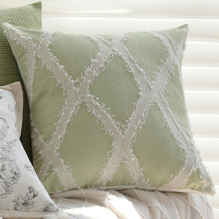 Luxurious pillow with elegant leaf design