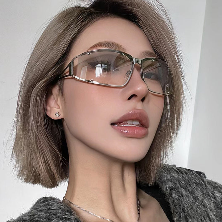 Women's fashionable sunglasses with futuristic design and exquisite metal frame Stornfield
