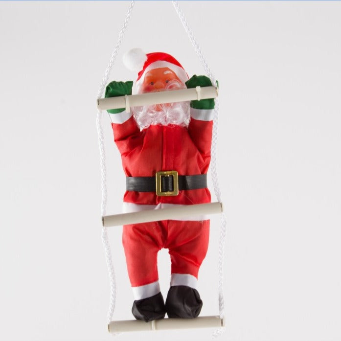 Decorative Santa Claus figure with ladder
