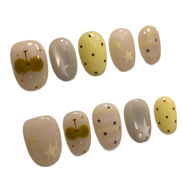 Artistic Decorative Press-On Nail Set