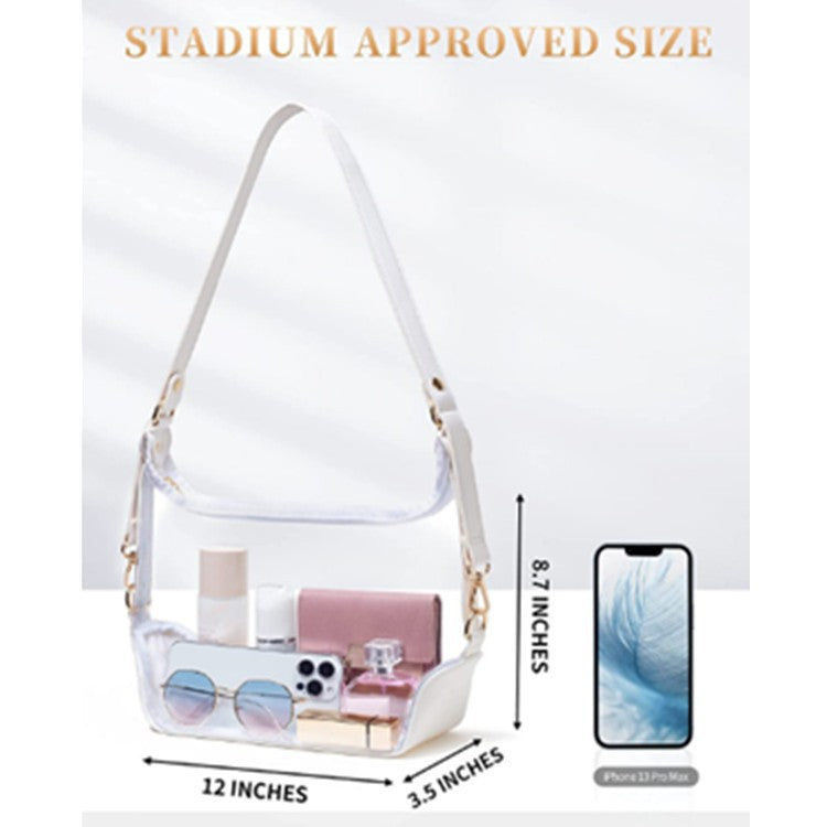 Transparent shoulder bag with modern compartments Stornfield