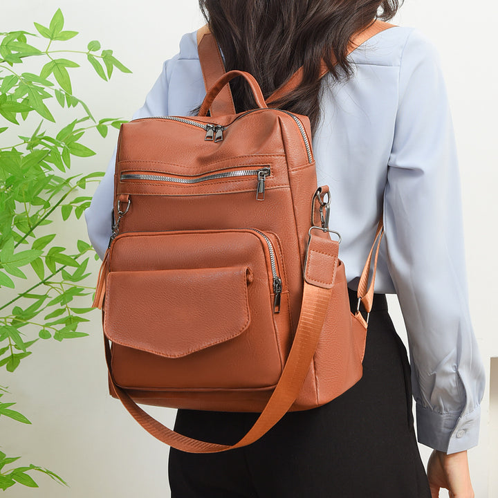Vintage-Inspired Leather Backpack Stornfield