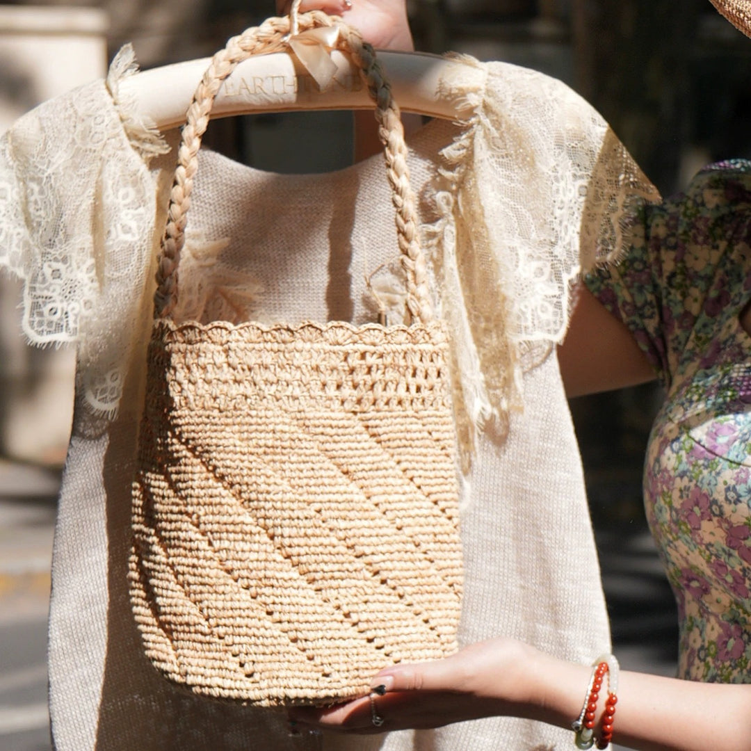 Handmade basket bag with unique weaving Stornfield