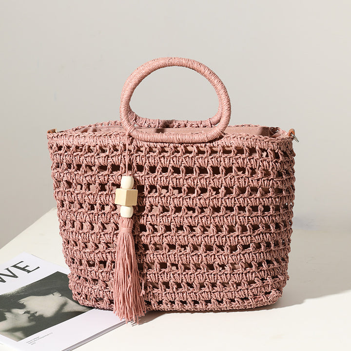Handbag Made of Crocheted Natural Material Stornfield
