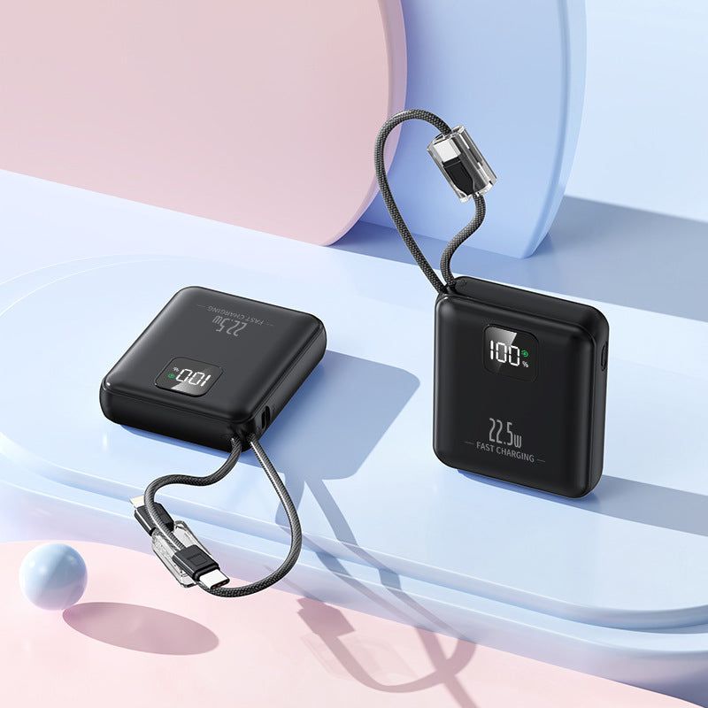Slim power bank with integrated fast charging port and digital battery level indicator Stornfield