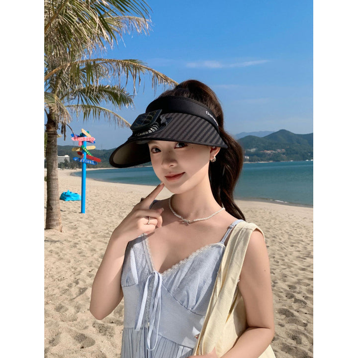 ’s sun protection visor with integrated solar panel, wide brim and adjustable headband Stornfield