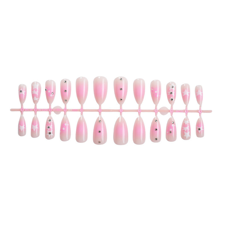 Decorative Press-On Nail Art Set with Star and Sparkle Accents Stornfield