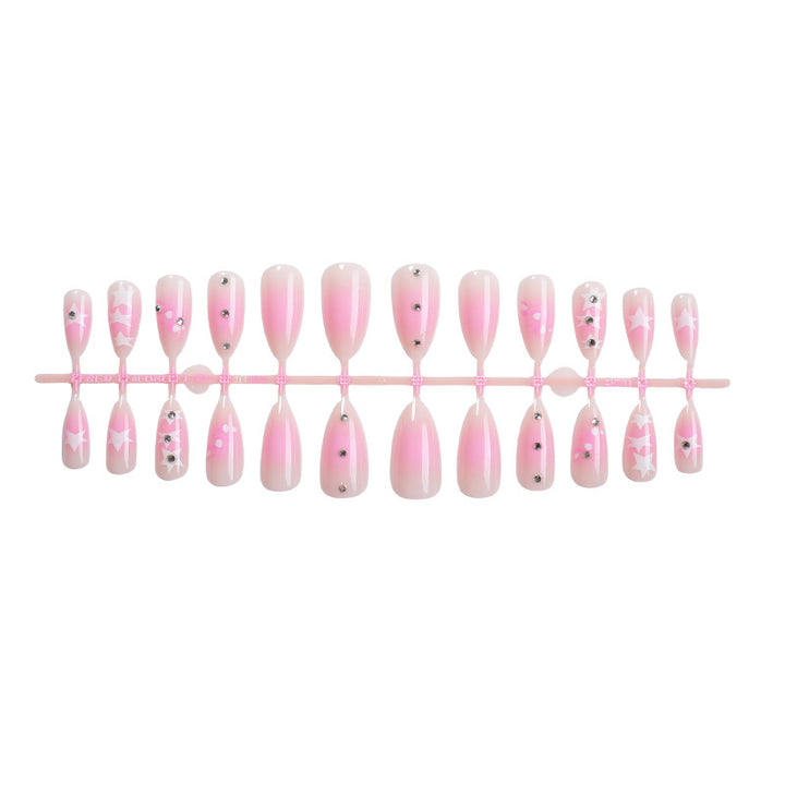 Decorative Press-On Nail Art Set with Star and Sparkle Accents Stornfield
