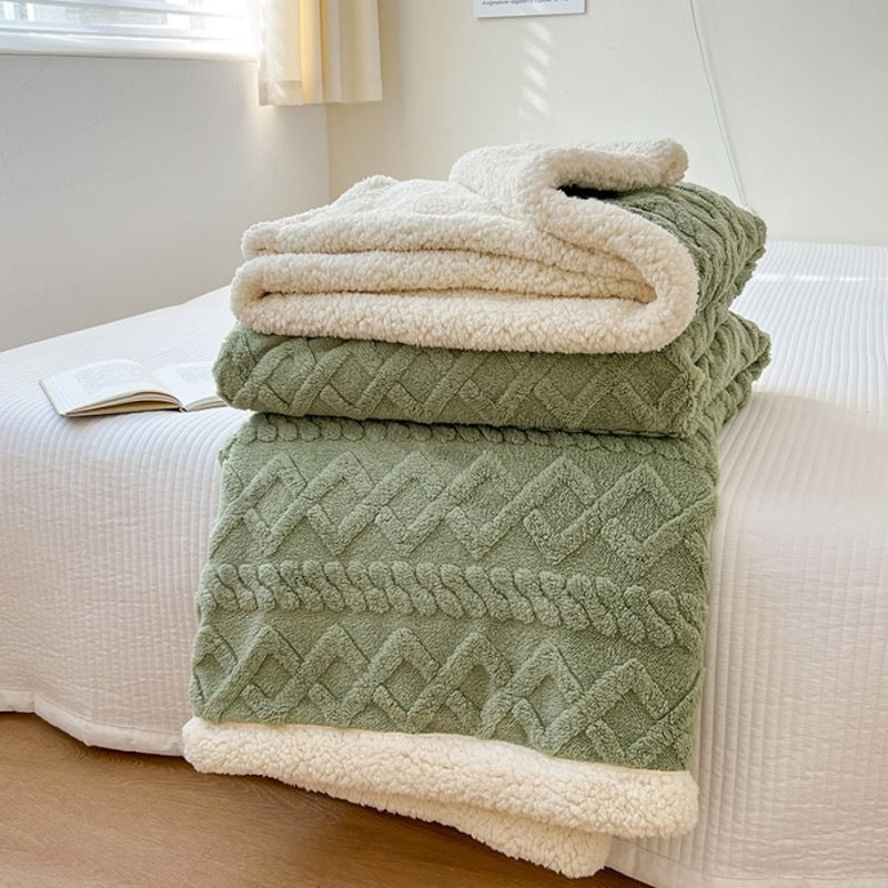 Luxurious Plush Sherpa Throw Blanket
