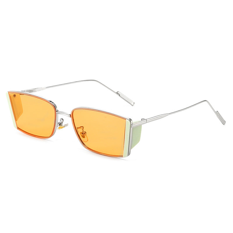 Ladies elegant square sunglasses with fine metal frame Stornfield