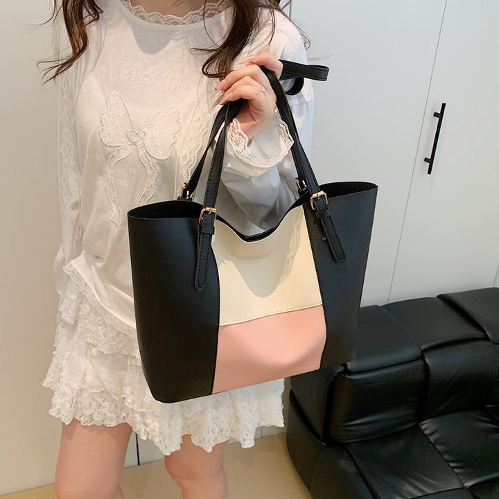 Versatile Color Block Tote Bag Stornfield