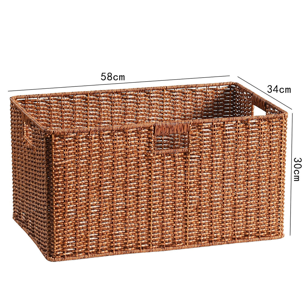 Large Woven Storage Bin with Ergonomic Cutout Handles Stornfield