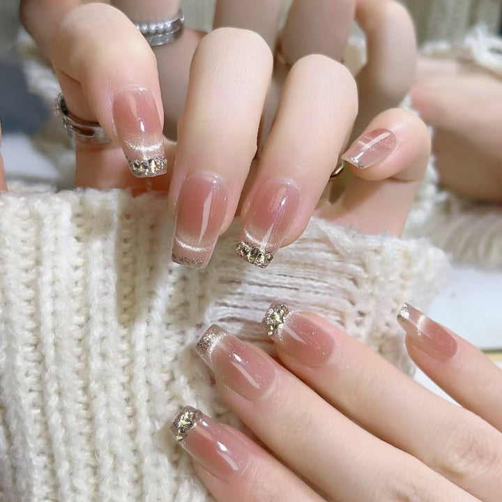 Elegant Glitter Tip Press-On Nail Set Stornfield