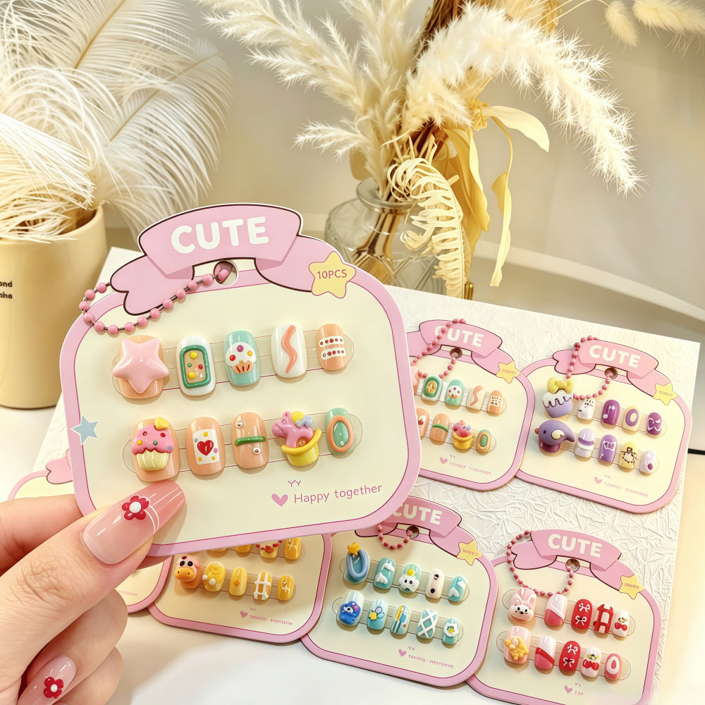 Colorful Nail Art Artificial Nails with Summery Designs Stornfield