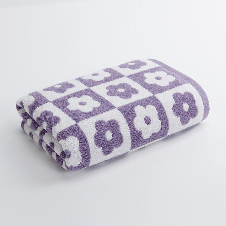 Women's Luxurious Terry Bath Towel with Floral Pattern Stornfield