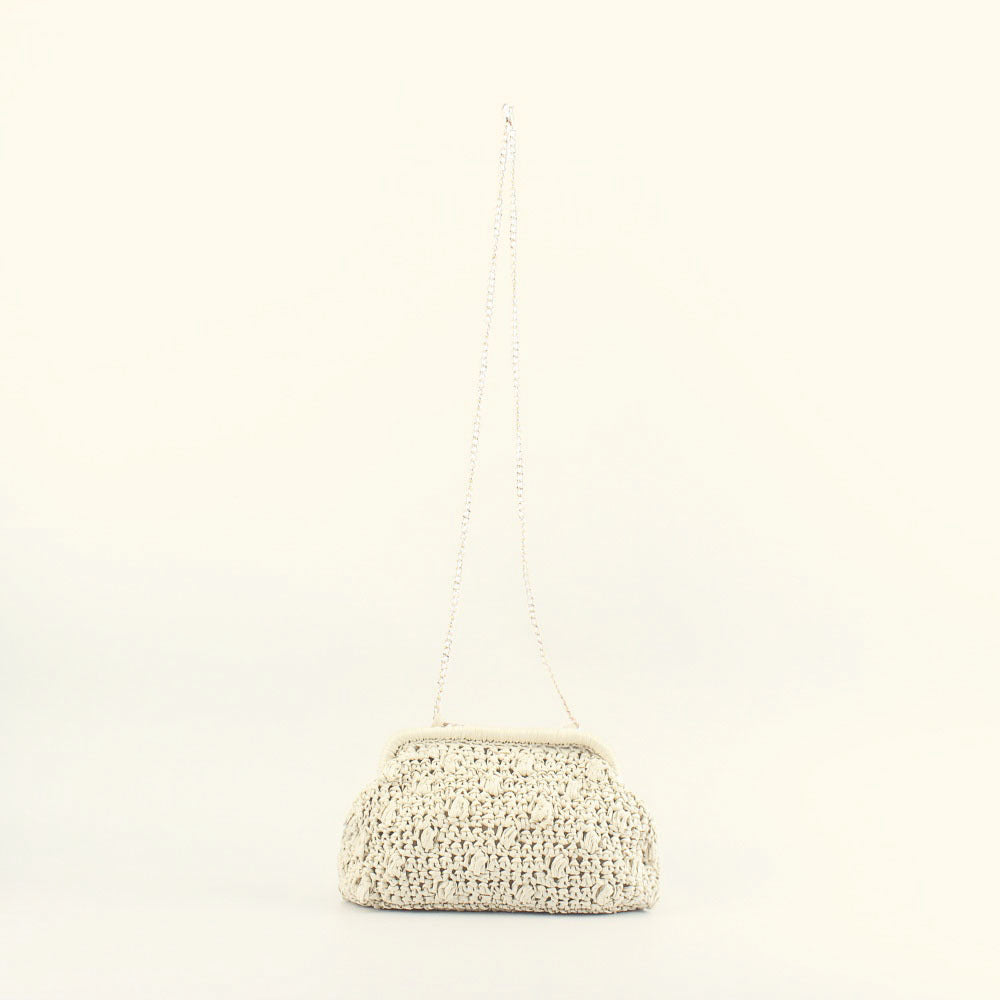 Elegant crochet handbag with fine chain strap Stornfield