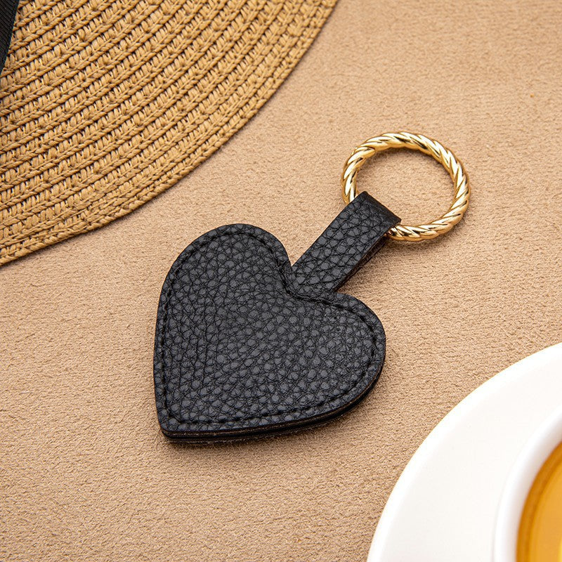 Heart-Shaped Leather Keychain Stornfield