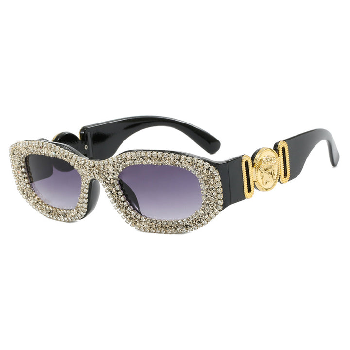 Women's extravagantly designed sunglasses with rhinestone-studded frame Stornfield