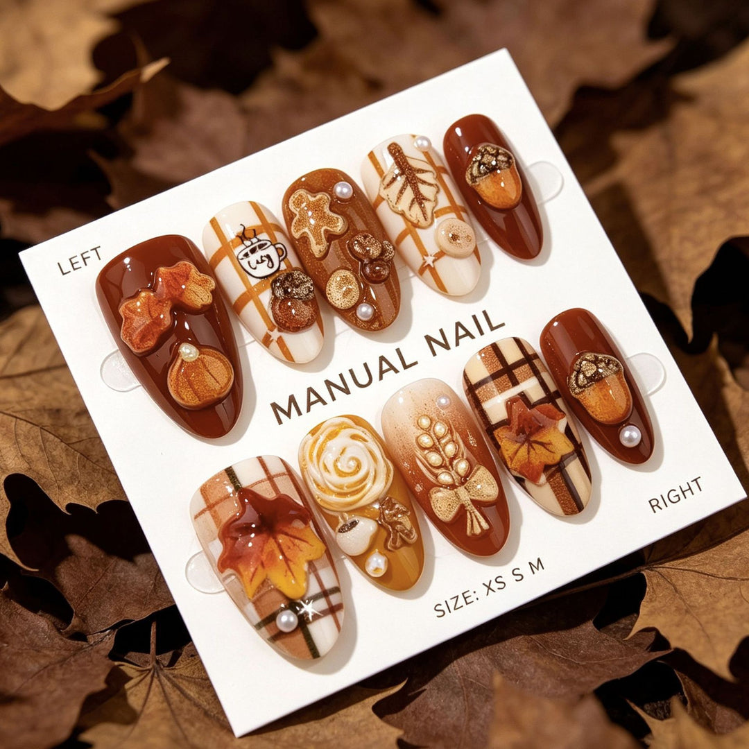 Creative Nail Art Set with Autumn Designs Stornfield