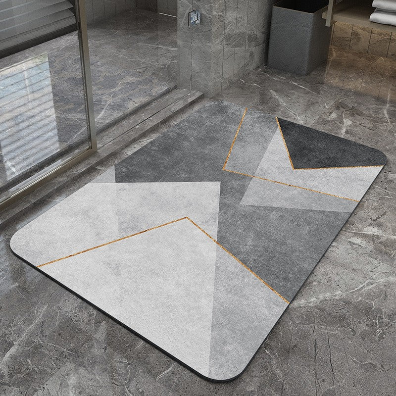 Modern Geometric Bath Mat Stornfield