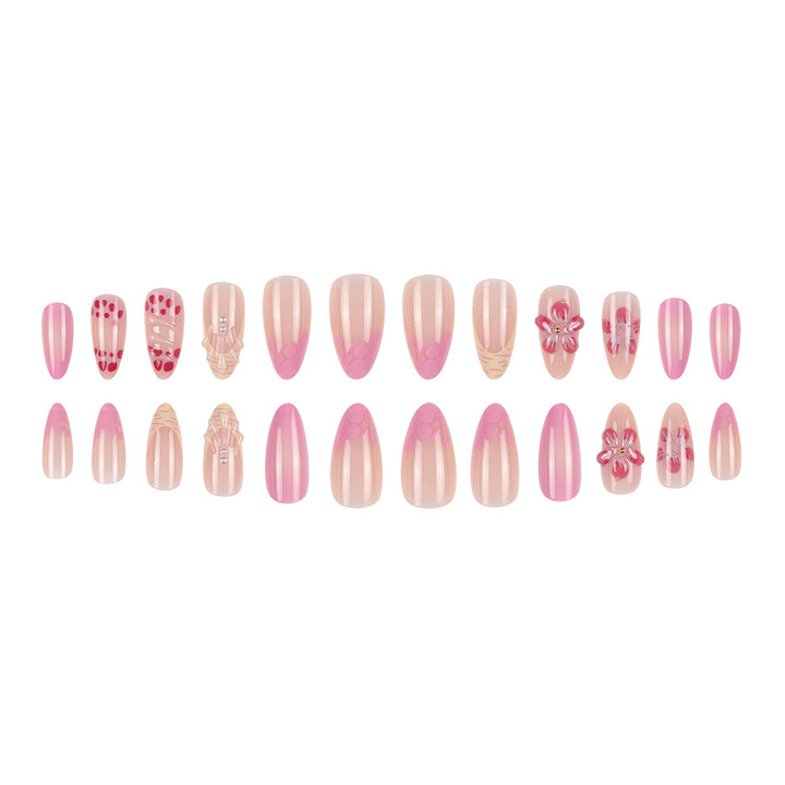 Floral-Inspired Elegant Press-On Nail Set Stornfield