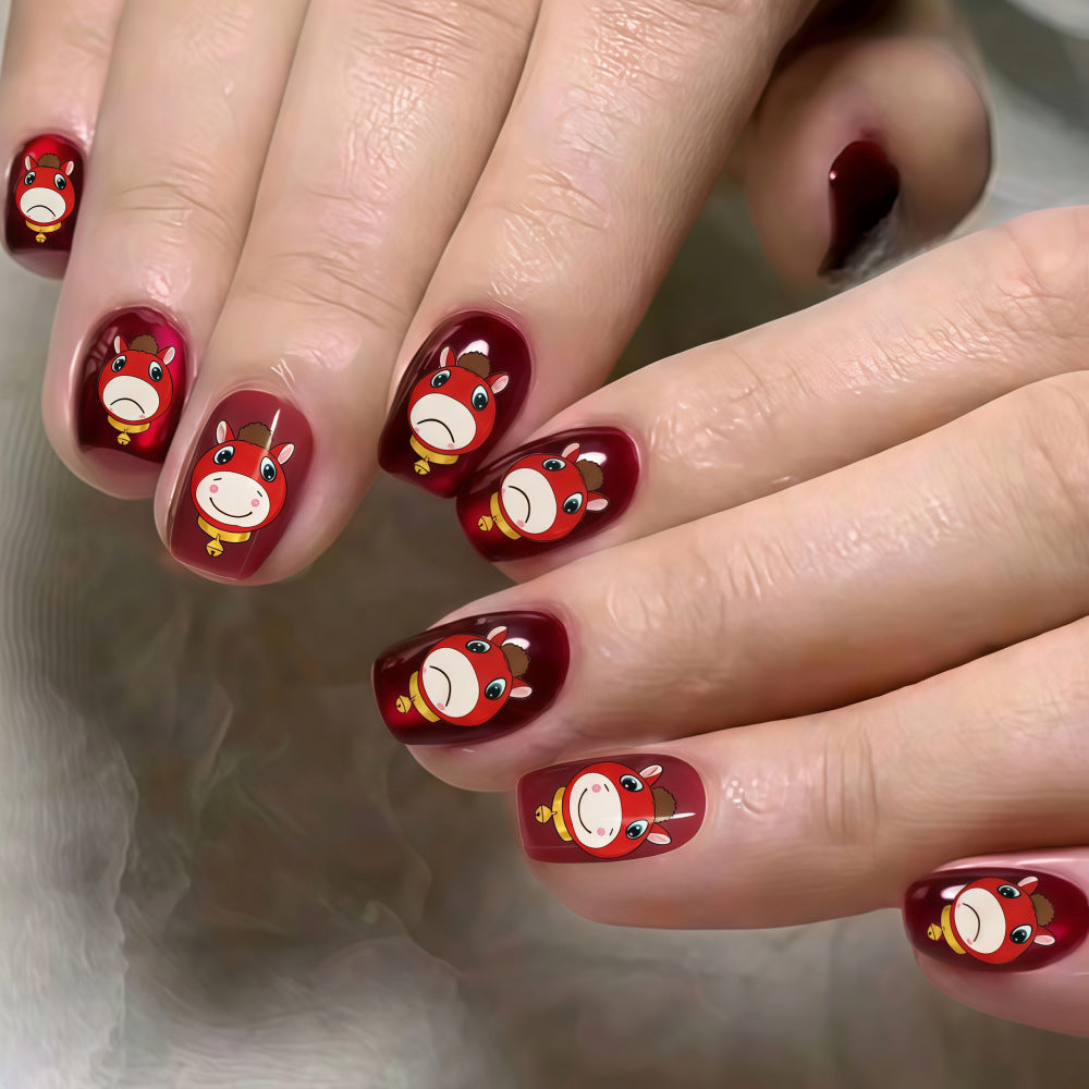 Funny art nails with animal motifs Stornfield