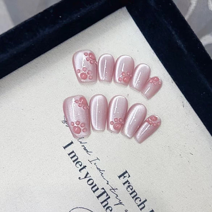 Artistic French Tip Press-On Nails Stornfield