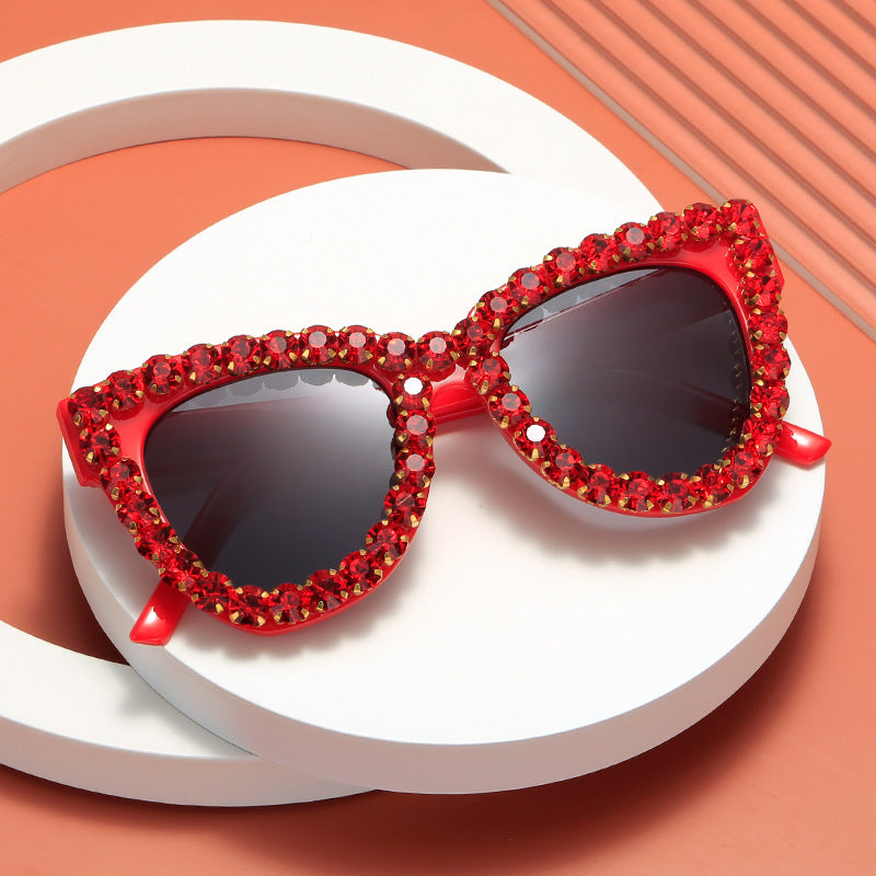 Women’s extravagant oversized sunglasses with crystal embellishments Stornfield