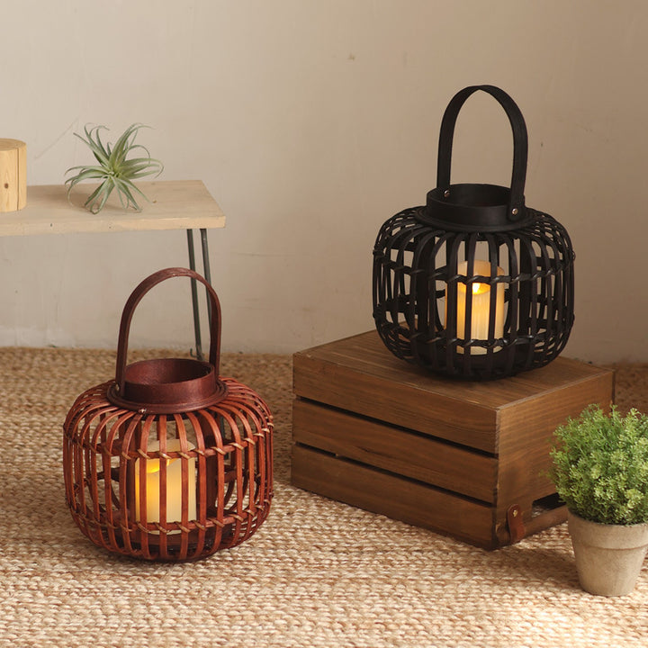 Elegant lantern made of braided material Stornfield