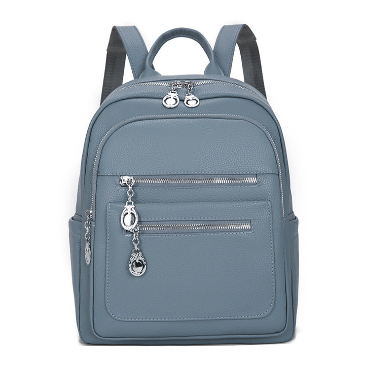 Stylish Multi-Pocket Leather Backpack Stornfield