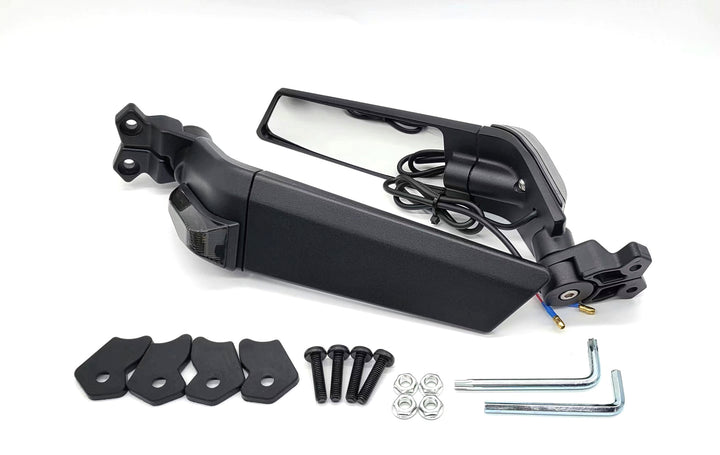 Adjustable motorcycle rearview mirrors with high-quality mounting system Stornfield