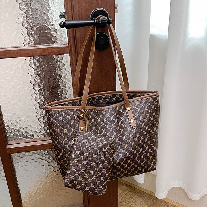 Elegant Designer Tote Bag with Matching Pouch