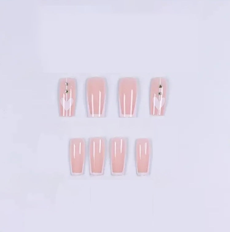 Elegant Heart Design Nail Enhancements Stornfield