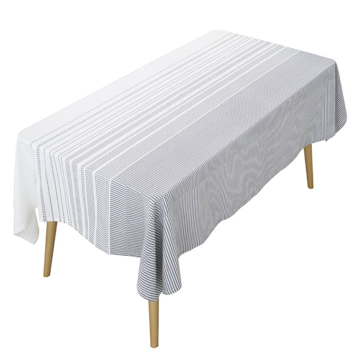 Rectangular tablecloth made of cotton-linen blend with embossed polka dot pattern and water-repellent surface Stornfield