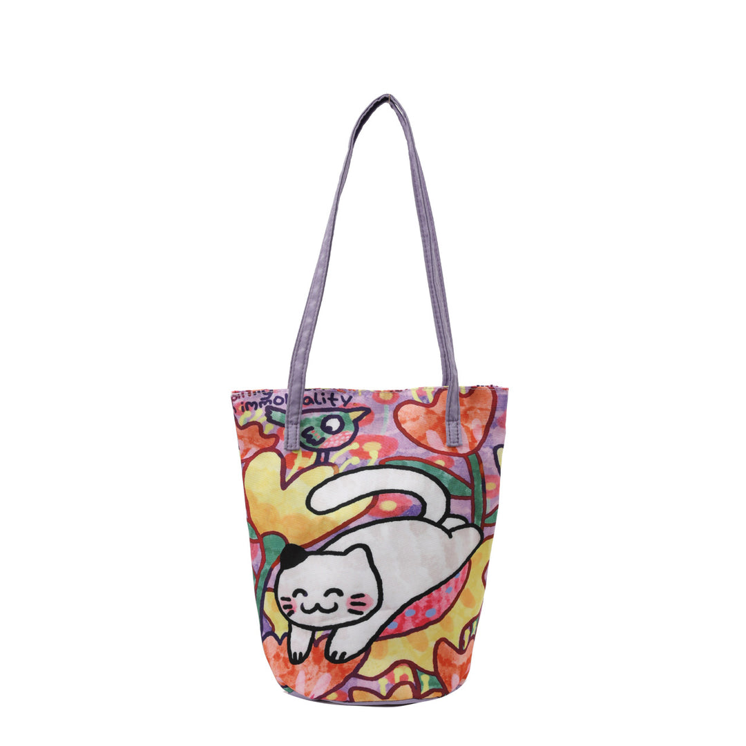 Fun Artistic Cat-Themed Tote Bag Stornfield