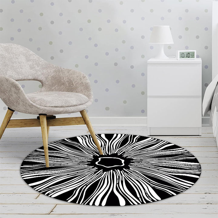 Floral Patterned Round Area Rug Stornfield