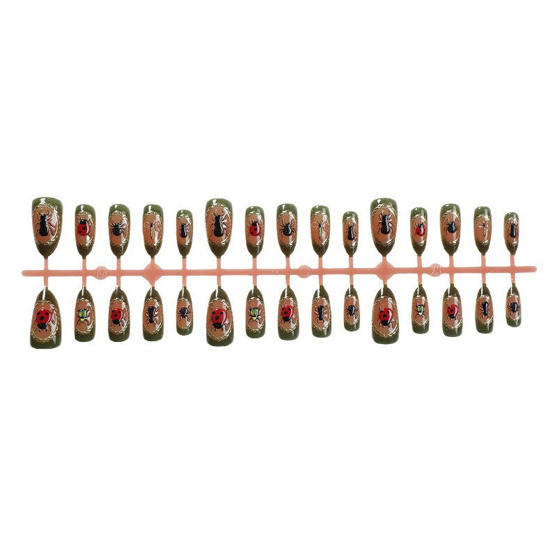 Artistic Insect-Themed Press-On Nail Set Stornfield