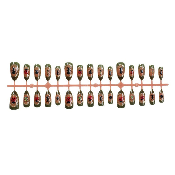 Artistic Insect-Themed Press-On Nail Set Stornfield