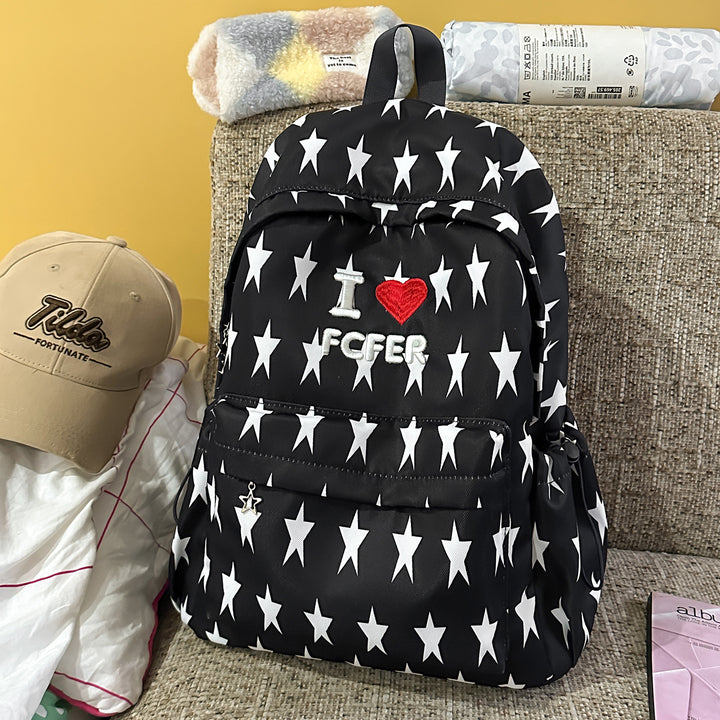 Casual Star-Patterned Backpack Stornfield