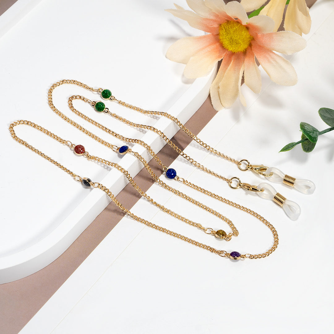 Crystal-Embellished Eyewear Chain Stornfield