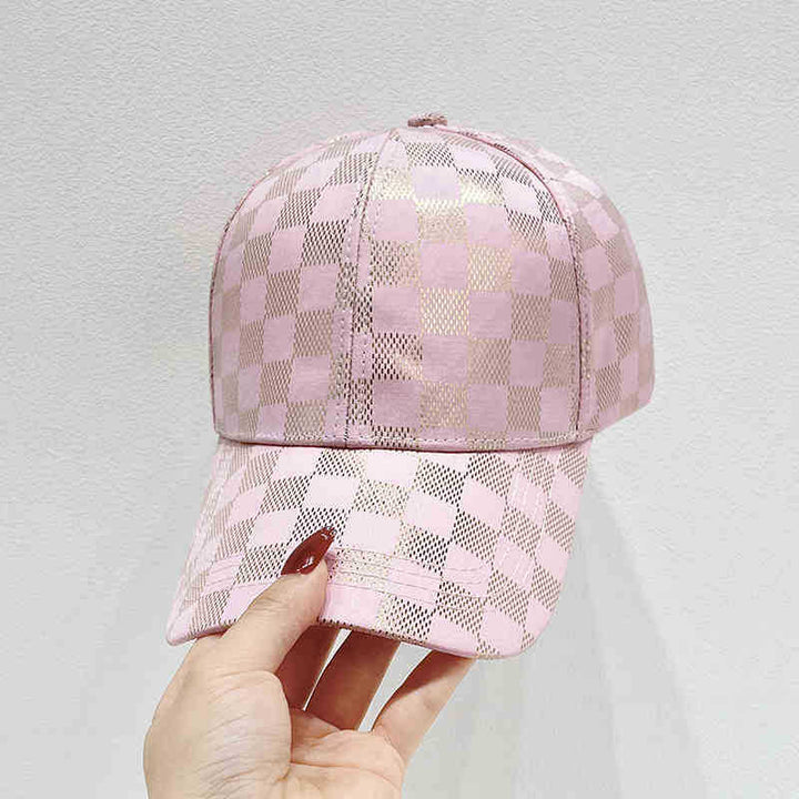 Women's Stylish Checkered Pattern Baseball Cap Stornfield