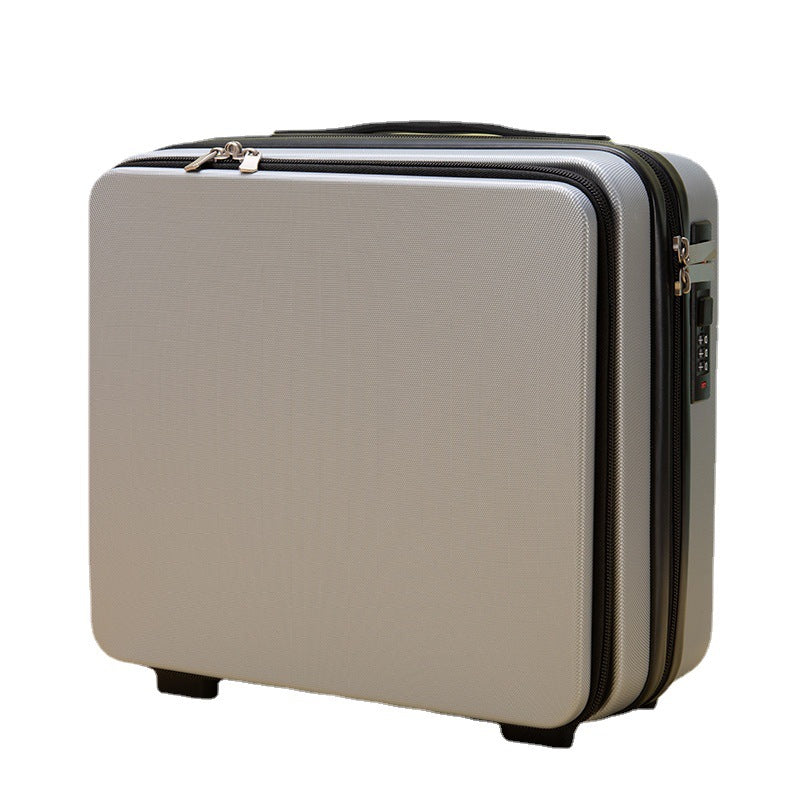 compact hard-shell travel vanity makeup case with TSA combination lock and dual-zip compartments Stornfield