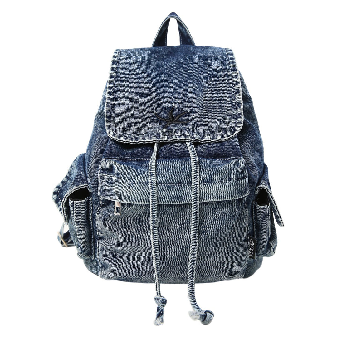 Stylish Denim Drawstring Backpack Stornfield