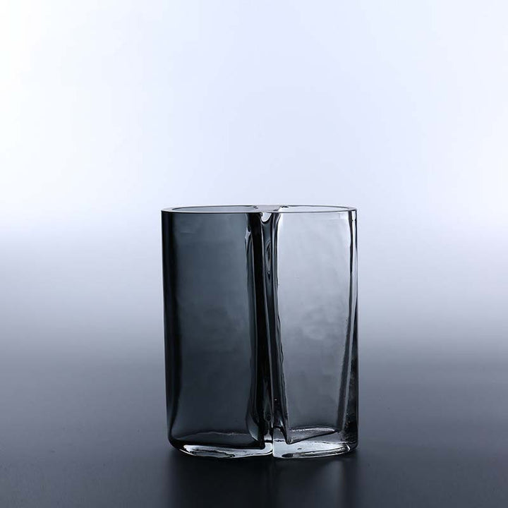 Handblown Sculptural Double-Chamber Contemporary Glass Vase Stornfield