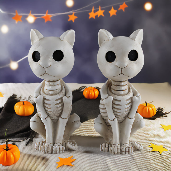 Decorative Skeleton Cat Figurine